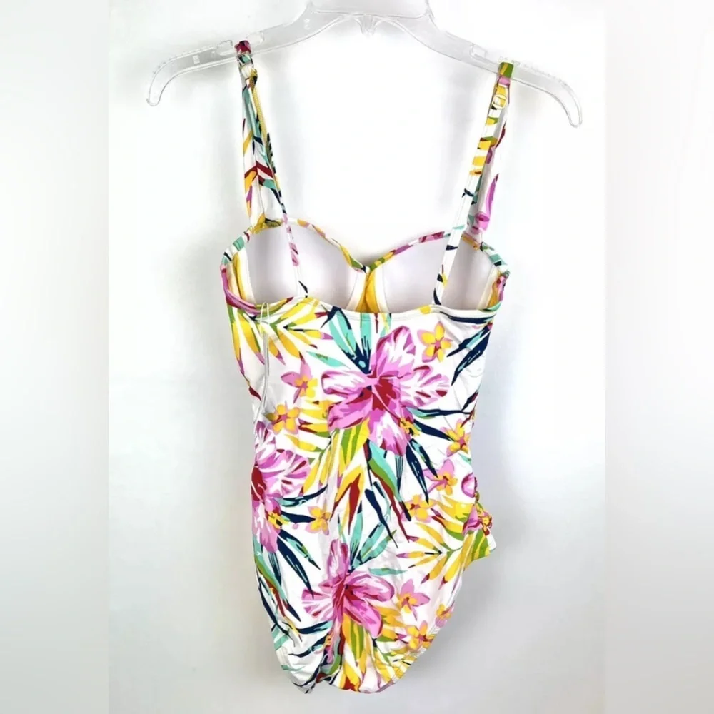 Bleu Rod Beattie Women’s Multicolor Floral One Piece Swimsuit Size 6